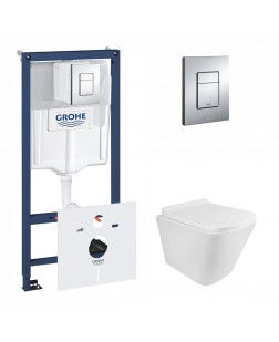 Набор инсталляция 5 в 1 Grohe Rapid SL 38827000 + унитаз с сиденьем Qtap Tern QT1733052ERW