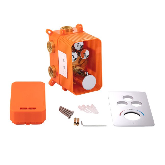 Термостатична душова система прихованого монтажу Qtap Votice QT6443T105NKCSET Термостатична душова система прихованого монтажу Qtap Votice QT6443T105NKCSET