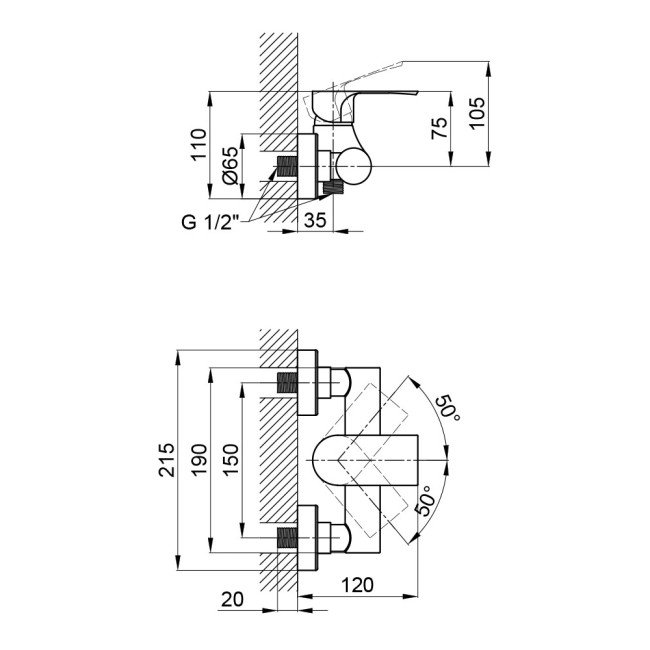 Смеситель для душа Qtap Milada 4027107C 2