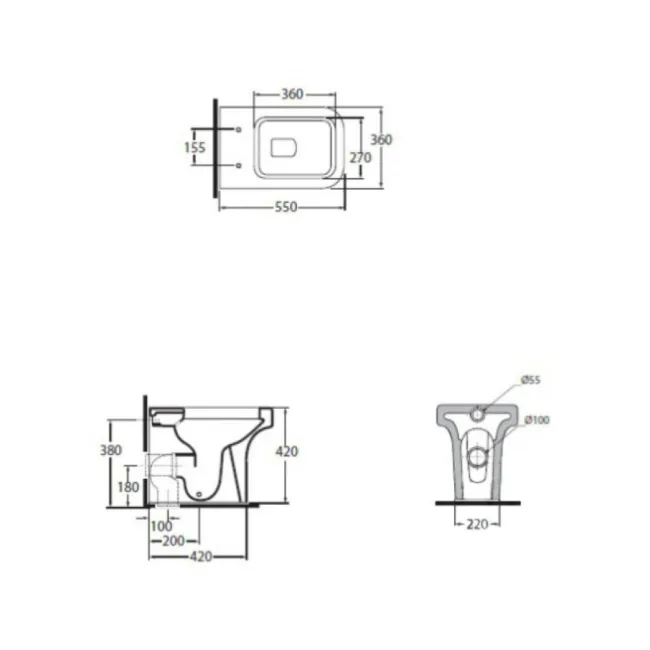 Унитаз напольный Azzurra Tulip TUL100B1PTUL1800F 2 Унитаз напольный Azzurra Tulip TUL100B1PTUL1800F 2
