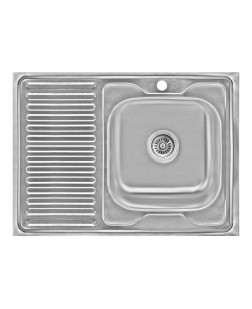 Кухонна мийка Lidz 6080-R 0,6 мм Decor (LIDZ6080RDEC06)