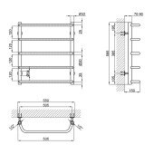 Сушарка для рушників водяна Lidz Standard (CRM) D32/20х1/2" 500x600 P5