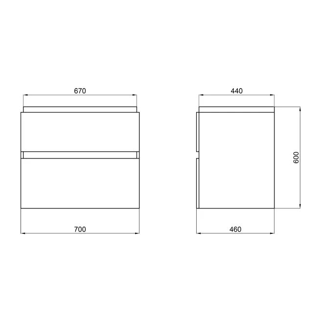 Тумба підвісна Qtap Albatross 710х725х460 White QT0174TP700DW 2 Тумба підвісна Qtap Albatross 710х725х460 White QT0174TP700DW 2