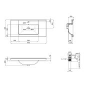 Раковина Qtap Albatross Q 1000х480х230 White з донним клапаном QT01115100QW