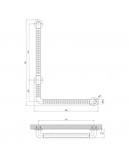 Поручень универсальный Qtap Freedom 700х500 White QT2291CZ6003W