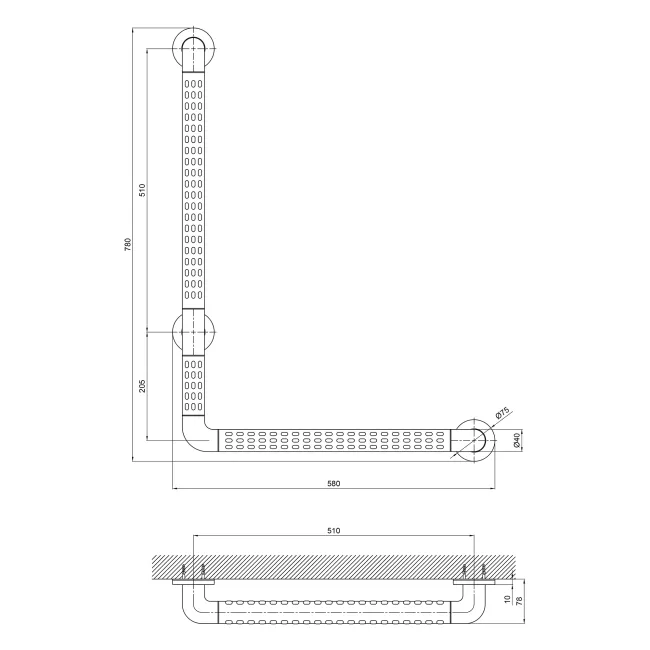 Поручень универсальный Qtap Freedom 700х500 White QT2291CZ6003W 2 Поручень универсальный Qtap Freedom 700х500 White QT2291CZ6003W 2
