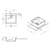 Кухонная мойка Qtap CS 5250 Beton (QT5250BET502)