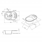 Кухонная мойка Qtap CS 7451 Coffee (QT7451COF551)