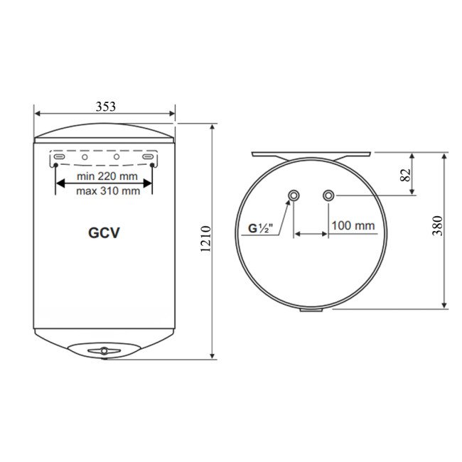 Водонагрівач Tesy Anticalc Slim 80 л, сухий ТЕН 2х1,2 кВт (GCV803524DB14TBRC) 304891 2 Водонагрівач Tesy Anticalc Slim 80 л, сухий ТЕН 2х1,2 кВт (GCV803524DB14TBRC) 304891 2