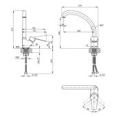Смеситель для кухни Lidz (CRM) 40 87 007F 3