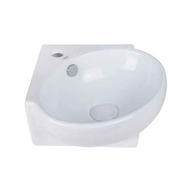 Раковина Qtap Leo 390x365x130 White с донным клапаном QT11115010W