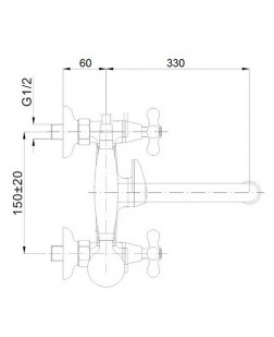 Змішувач для ванни GF (CRM)S-21-141