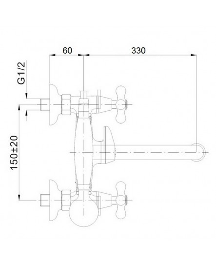 Смеситель для ванны GF (CRM)S-21-141