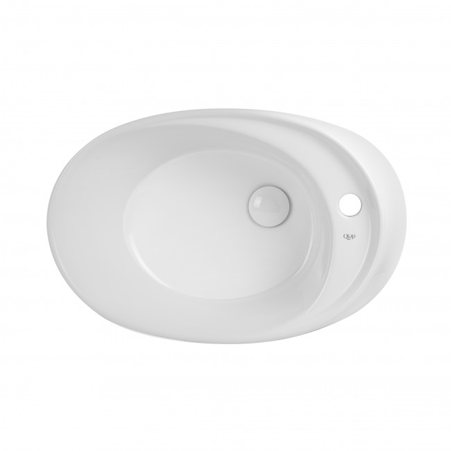 Раковина-чаша Qtap Scorpio 590х380х190 White с донным клапаном QT14111037W