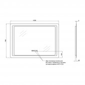 Дзеркало Qtap Mideya1000х700 (DC-F902-3) з LED-підсвічуванням та антизапотіванням QT20789002W