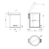 Відро для сміття Lidz (CRM) 121.01.12 12 л