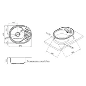 Кухонна мийка Lidz 5745 0,6 мм Decor (LIDZ574506DEC)