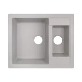 Кухонная мойка с дополнительной чашей Lidz 615x500/200 GRA-09 (LIDZGRA09615500200)
