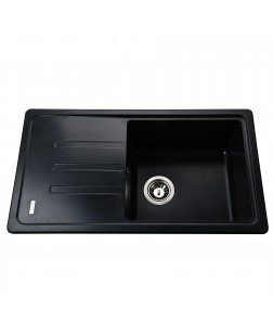 Гранітна мийка Globus Lux LUGANO чорний 780х435мм-А0002