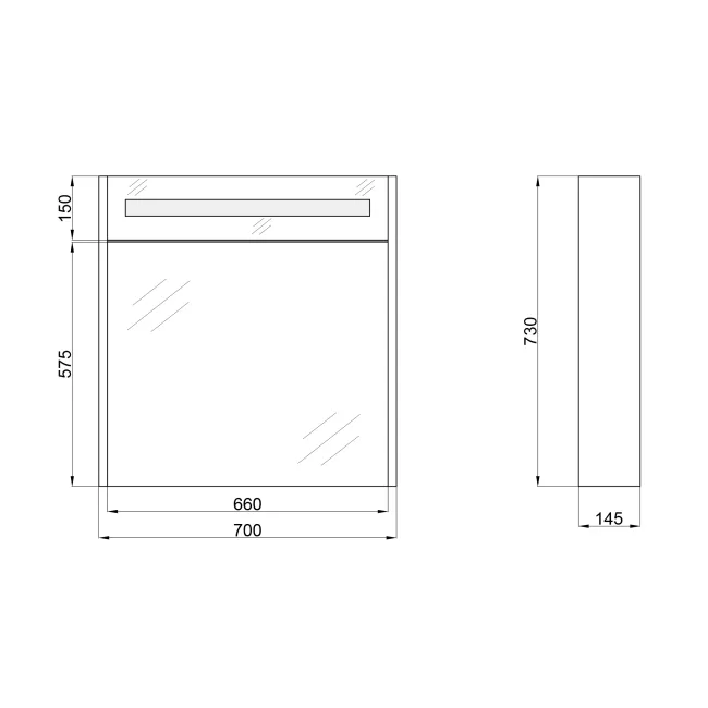 Зеркальный шкаф подвесной Qtap Robin 700х730х145 White с LED-подсветкой QT1377ZP7001W 2 Зеркальный шкаф подвесной Qtap Robin 700х730х145 White с LED-подсветкой QT1377ZP7001W 2