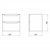 Тумба підвісна Qtap Scorpio 605х585х460 White QT1474TPВ601W