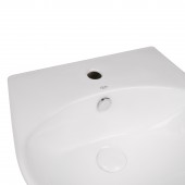 Раковина подвесная моноблок Qtap Virgo 550х430х400 White с донным клапаном QT1811037GW