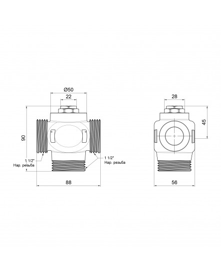 Антиконденсационный клапан SD Forte 1 1/2" 55°C SF393W40