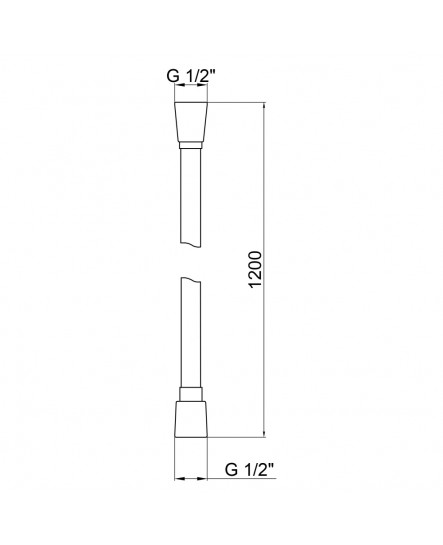 Шланг для душа Qtap Hadice PVC120C 1,20 м