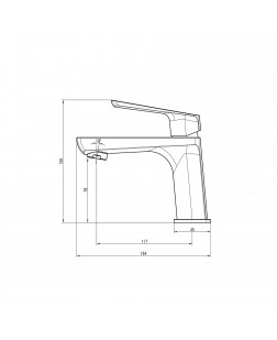 Змішувач для умивальника TOPAZ LEXI TL 21201-H57-BR