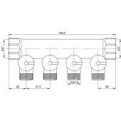 Колектор Icma 3/4" 4 виходи №228