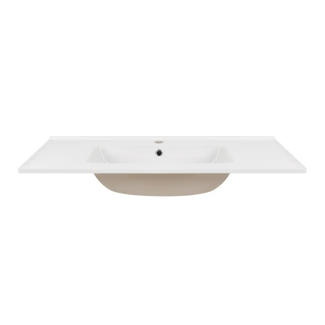 Раковина Qtap Albatross E49 1000х490х200 White с донным клапаном QT01119100E49W