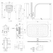 Термостатична душова система прихованого монтажу Qtap Votice QT65T105NGCSET Термостатична душова система прихованого монтажу Qtap Votice QT65T105NGCSET