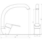 Смеситель для кухни BRAVO ZENITH BS-42-103S боковой латунь Смеситель для кухни BRAVO ZENITH BS-42-103S боковой латунь