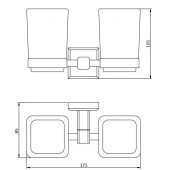 Стакан подвійний Perfect Sanitary Appliances КВ 9928A