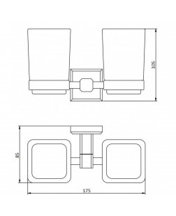 Стакан подвійний Perfect Sanitary Appliances КВ 9928A