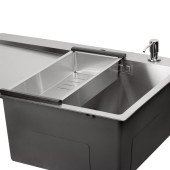 Набор 3 в 1 Qtap кухонная мойка DK6845R 3.0/1.2 мм Satin + сушилка + дозатор для моющего средства Набор 3 в 1 Qtap кухонная мойка DK6845R 3.0/1.2 мм Satin + сушилка + дозатор для моющего средства