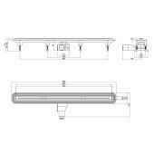 Трап Qtap Aries CRM70900304 щілинний з гідрозакривом та нержавіючою планкою Трап Qtap Aries CRM70900304 щілинний з гідрозакривом та нержавіючою планкою