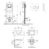 Набір Qtap інсталяція 4 в 1 з панеллю змиву Nest (QT0233M370 + QT0211P01V1176W) + унітаз з сидінням Presto QT24332615EW Набір Qtap інсталяція 4 в 1 з панеллю змиву Nest (QT0233M370 + QT0211P01V1176W) + унітаз з сидінням Presto QT24332615EW