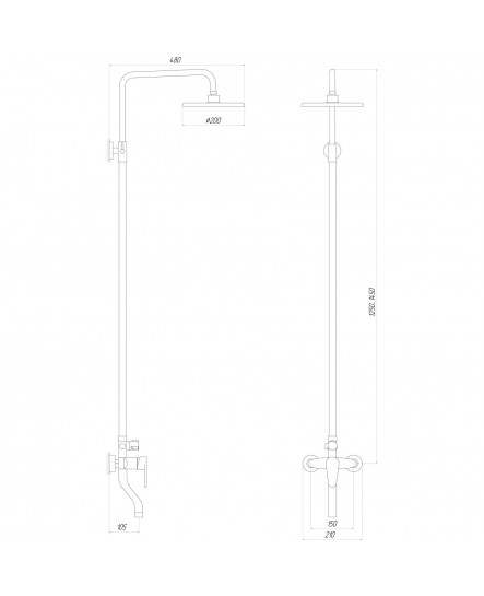 Душевая система DOMINO TORINO KIT-VAN-DS0031