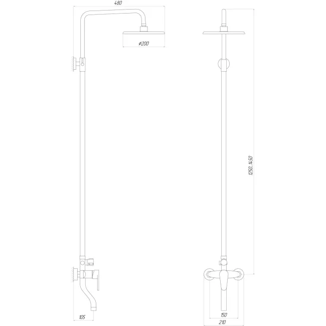 Душова система DOMINO TORINO KIT-VAN-DS0031