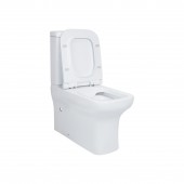 Унитаз-компакт Qtap Cardinal безободковый с сиденьем Soft-close QT0422C666PW