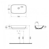 Раковина-чаша Azzurra Prua PRU70B1IN Shiny white Раковина-чаша Azzurra Prua PRU70B1IN Shiny white