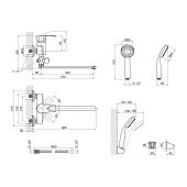 Смеситель для ванны Lidz Tani 005C2 с поворотным изливом (c душевым гарнитуром) (k40) LDTAN005C2CRM35102 Chrome Смеситель для ванны Lidz Tani 005C2 с поворотным изливом (c душевым гарнитуром) (k40) LDTAN005C2CRM35102 Chrome