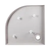 Готовое решение Qtap 1: Душ. кабина полукруг., 90x90 + Поддон + Душ. панель