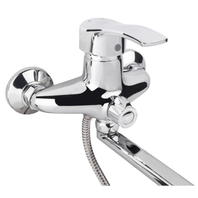 Змішувач для ванни Lidz 41 86 005B-1 з поворотним виливом (з душовим гарнітуром) (k40) LD4186005B1CRM35120 Chrome