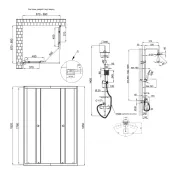 Готовое решение Qtap 4: Душ. кабина квадрат., 90x90 + Душ. панель
