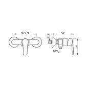 Смеситель для душа Lidz (CRM) 20 38 010 00 Смеситель для душа Lidz (CRM) 20 38 010 00