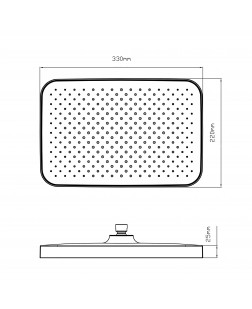 Лейка для верхнего душа Qtap Hlavova 330x330 мм прямоугольная QTHLA107CRM45944 Chrome