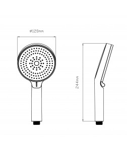 Лейка для ручного душа Qtap Rucni D 130 мм округлая QTRUC125CRM45950 Chrome