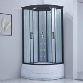 Гідромасажний бокс Lidz Majatek SBM100x100.BLA.HIGH.TR, скло прозоре 5 мм